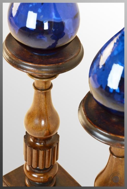 fig 2. Antique Pair of Torchere Vase Plant Lamp Display Stand c1890