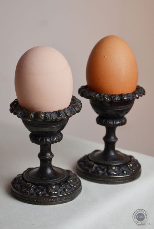 Antique Pair of Egg Cups Bronze English Georgian C1800