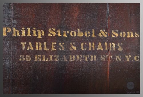 fig 3. Antique Table Cafe Dining Original Philip Strobel & Sons New York c1895