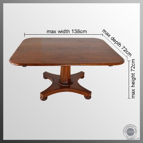 fig 1. Antique Mahogany Dining Breakfast Loo Table English Victorian c1870