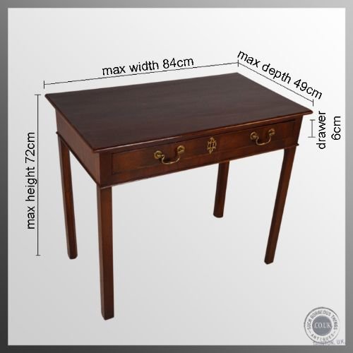 fig 1. Antique Lowboy Console Hall Table Desk Mahogany English Georgian c1800