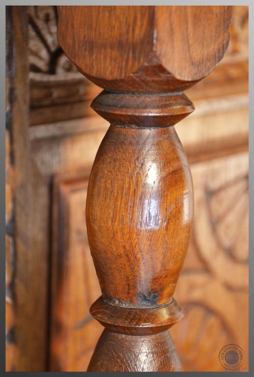 fig 2. Antique Coffer English Oak Sideboard Chest Trunk Box with Carving c1700