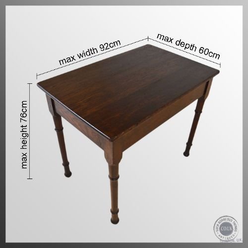 fig 1. Antique Oak English Kitchen Dining Table Writing Desk George V c1920