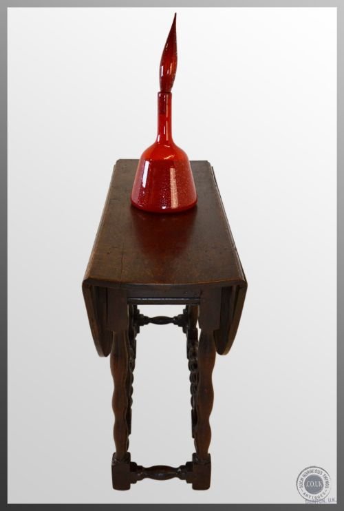fig 3. Antique Gate Leg Oak Drop Leaf Oval English Georgian Country Table c1780