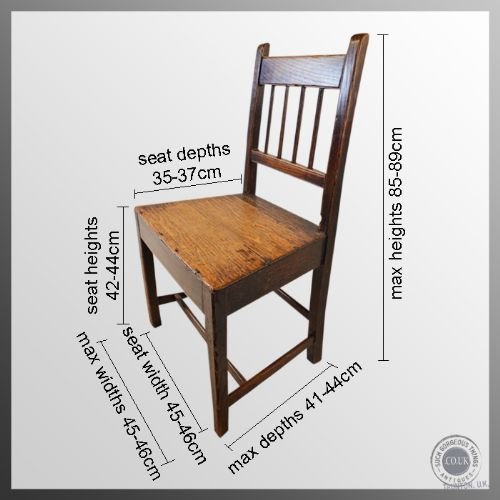 fig 1. Antique Set of 10 Ten Chairs Kitchen Dining Country Oak Eclectic c1820