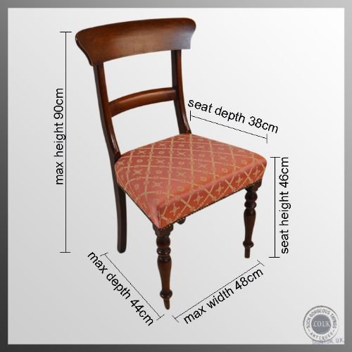fig 1. Antique Dining Chairs Set of Six 6 Regency Turned Leg Mahogany c1820