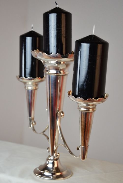 Candelabra Epergne Silver Plated Triple Candle Sticks Superb Condition C1880