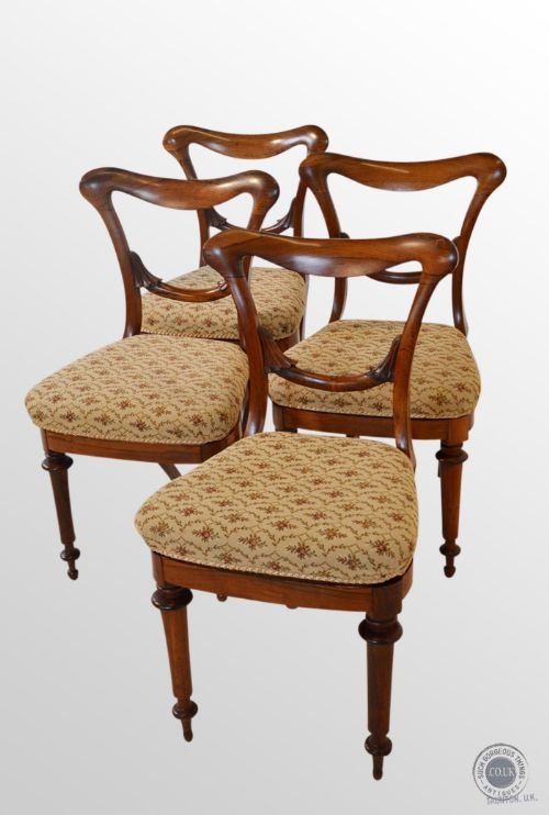 Antique Dining Chairs Set of Four 4 Quality Rosewood Balloon Back Regency C1830