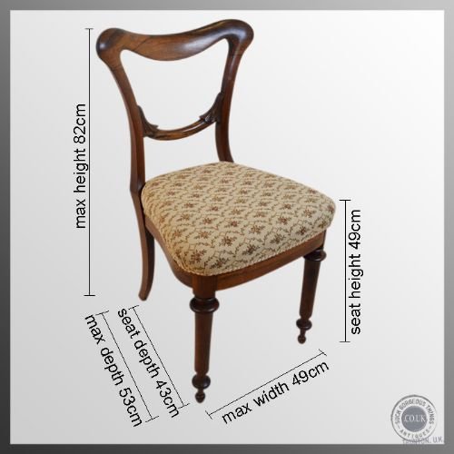 fig 1. Antique Dining Chairs Set of Four 4 Quality Rosewood Balloon Back Regency c1830