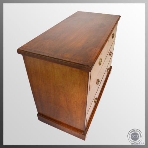 fig 2. Antique Chest Drawers Fine Inlay English Edwardian Mahogany c1910