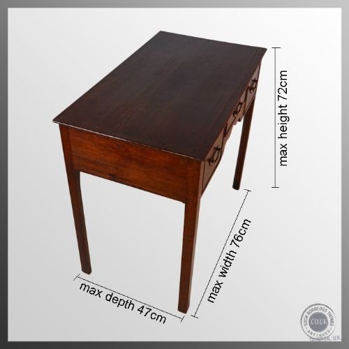 fig 1. Antique Lowboy Console Hall Table Desk English Oak Georgian c1750