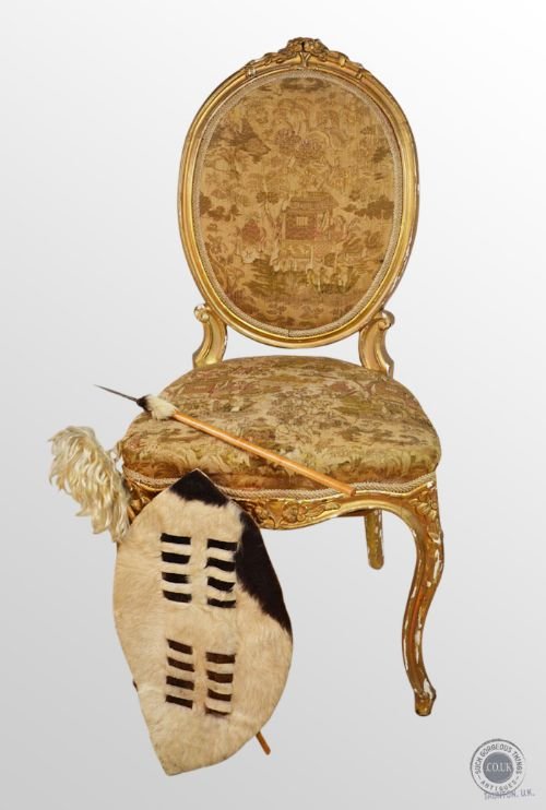 Antique French Gilt Frame Chair Upholstered C1850