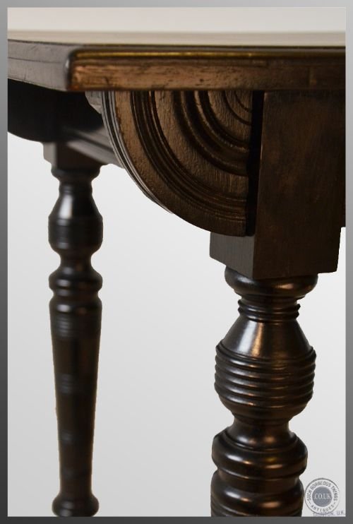 fig 2. Antique Library Writing Hall Table Ebonised Aesthetic Period George Davis c1890