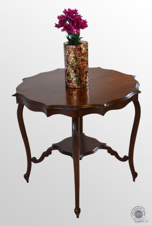 Antique Wine Lamp Side Occasional Victorian Mahogany Display Table C1890