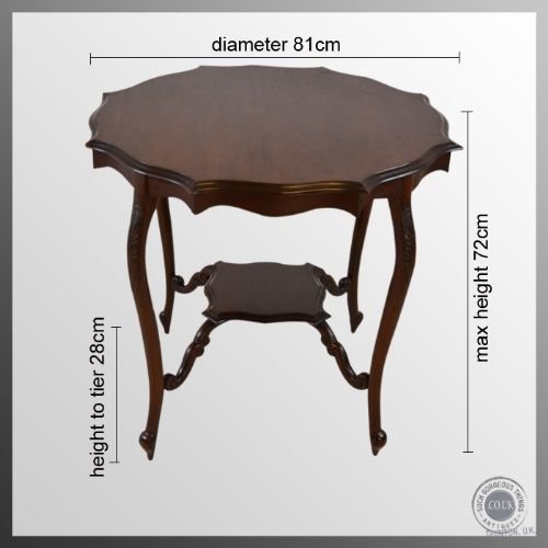 fig 1. Antique Wine Lamp Side Occasional Victorian Mahogany Display Table c1890