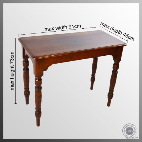 fig 1. Antique Narrow Hall Display Table Original English Victorian Walnut - c1860