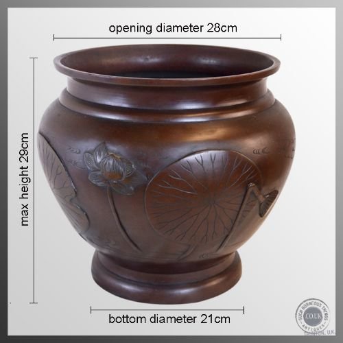 fig 1. Antique Art Nouveau Bronze Baluster Vase Jardiniere Pot c1900