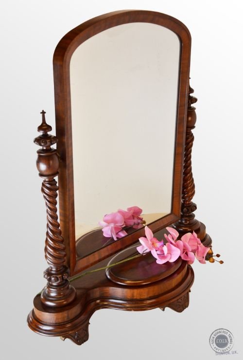 Antique Dressing Vanity Swing Bedroom Cosmetic Mirror Ladies Victorian C1860