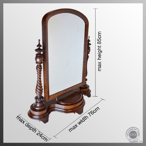 fig 1. Antique Dressing Vanity Swing Bedroom Cosmetic Mirror Ladies Victorian c1860