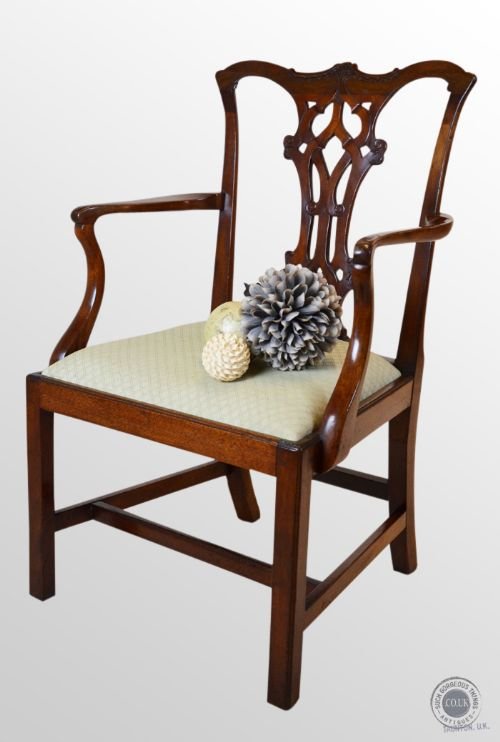 Antique Armchair Elbow Chair Chippendale Period English Georgian Mahogany C1760