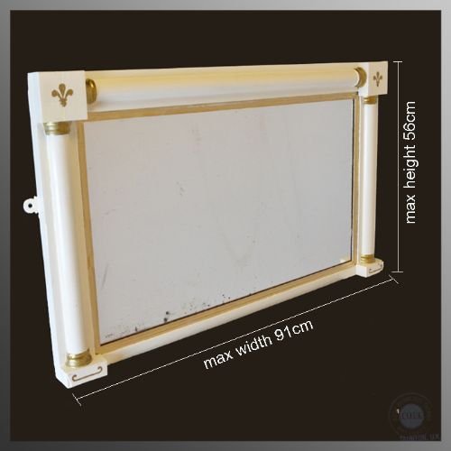 fig 1. Antique Wall Pier Mirror Overmantle Looking Glass English c1840