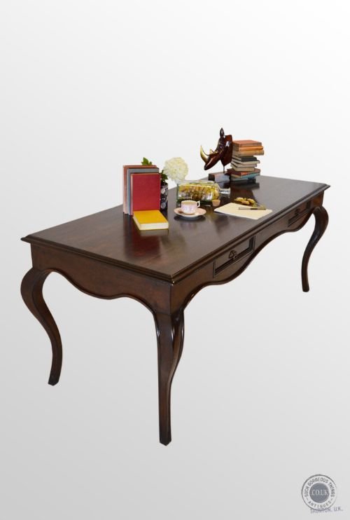Antique Art Deco Period Fruitwood Console Desk Library Table C1930