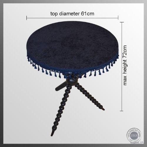 fig 1. Antique Gypsy Wine Lamp Side Occasional Round Tripod Table - c1870