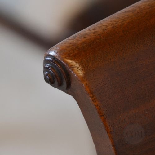 fig 3. Antique Set 4 Four Fine English Regency Sabre Leg Mahogany Dining Chairs c1830