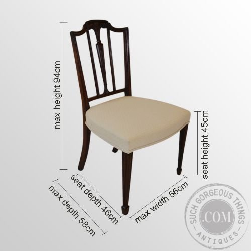 fig 1. Antique Pair Fine English Georgian Side Chairs Hepplewhite Royal Feathers c1780