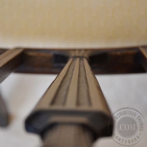 fig 3. Antique Pair Fine English Georgian Side Chairs Hepplewhite Royal Feathers c1780