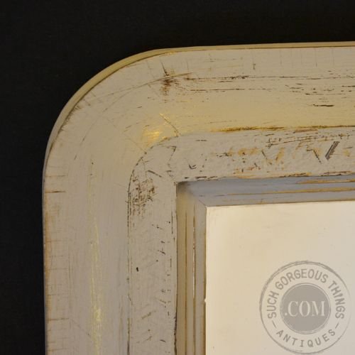 fig 2. Antique Mirror Overmantle Victorian English Gilt Painted Dome Top c1870