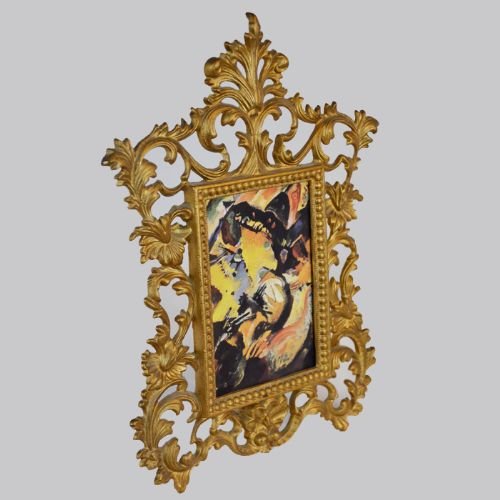 Antique Victorian Original Art Nouveau Picture Frame Cast Gilt Metal C1900