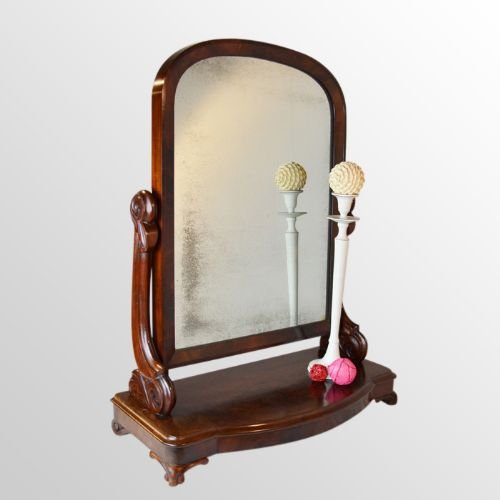 Antique Dressing Vanity Swing Cosmetic Toilet Mirror English Victorian C1870