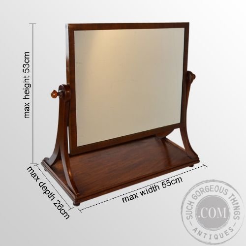 fig 1. Antique Dressing Vanity Swing Cosmetic Toilet Mirror English Regency c1820