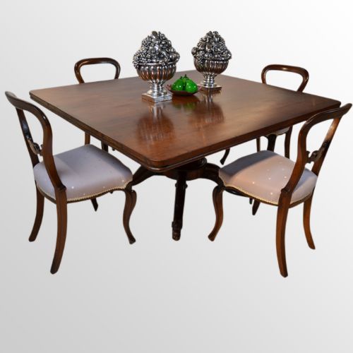 Antique Breakfast Loo Pedestal Dining Table Large 8 Seater English Regency C1830