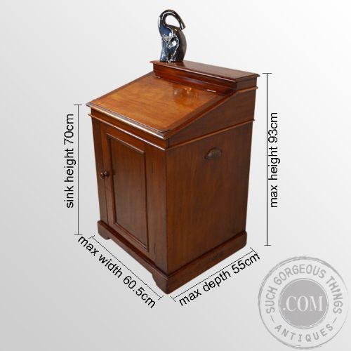 fig 1. Antique Cabinet Campaign Washroom Sink Unit Victorian Bathroom Hand Basin c1870