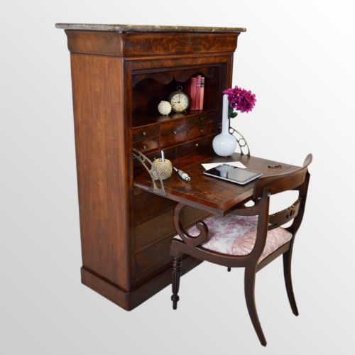 Antique Secretaire Bureau Cabinet French Secretary Chest Drawers Desk C1870
