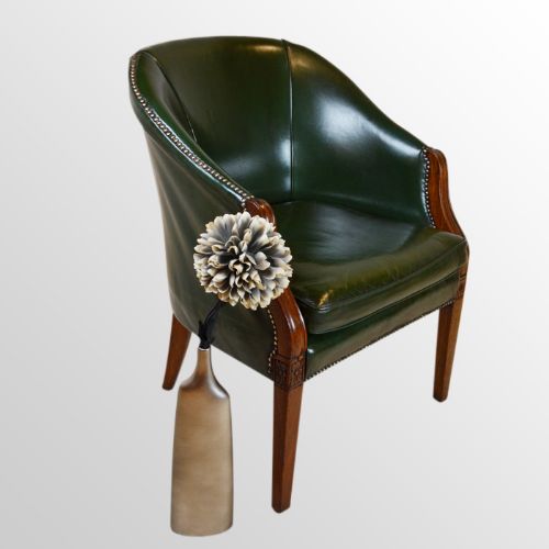 Fine Antique Leather Chair Desk Study Club Armchair Edwardian English C1910