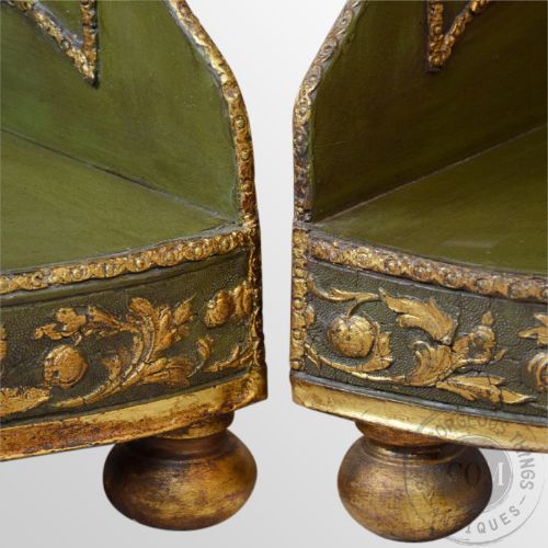 fig 2. Pair of Open Bookcases Corner Shelf Units Art Deco Period French Display Stands
