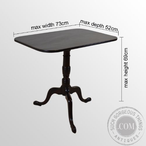 fig 1. Antique English Georgian Tripod Table Wine Lamp Side Small Tilt Occasional c1800