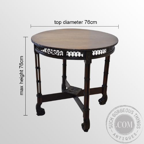 fig 1. Fine Antique Chippendale Period Round Tea Table Georgian Mahogany English c1760