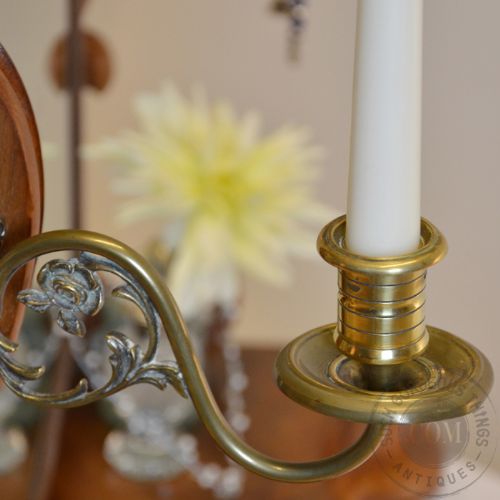 fig 2. Antique Dressing Vanity Swing Bedroom Cosmetic Mirror With Candle Sconces c1850