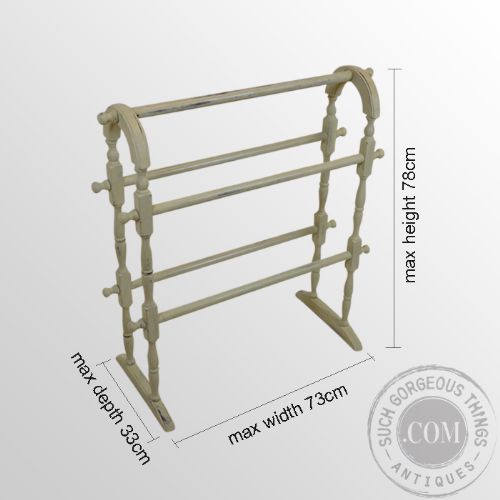 fig 1. Art Deco Period Towel Clothes Hanging Rail Airer Dryer Radiator Butler c1930