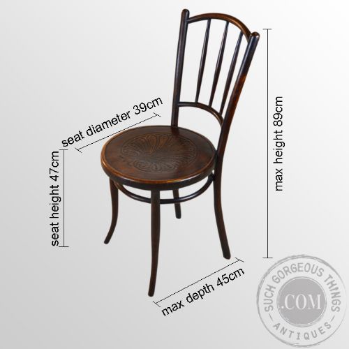 fig 1. Antique Bentwood Pair of Chairs J & J Kohn Austria Embossed Seat c1890