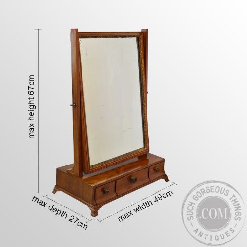 fig 1. Antique Mirror Dressing Vanity Swing Cosmetic Toilet English Georgian c1800