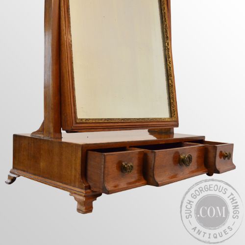 fig 3. Antique Mirror Dressing Vanity Swing Cosmetic Toilet English Georgian c1800
