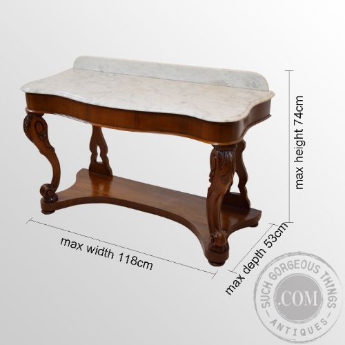 fig 1. Antique Dressing Table Vanity Wash Stand Victorian Duchess c1850