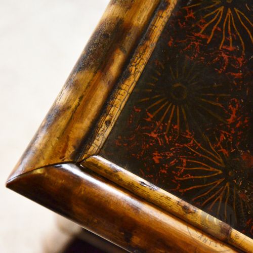 fig 2. Antique English Victorian Bamboo Cabinet Chinese Lacquer Display Cupboard c1890