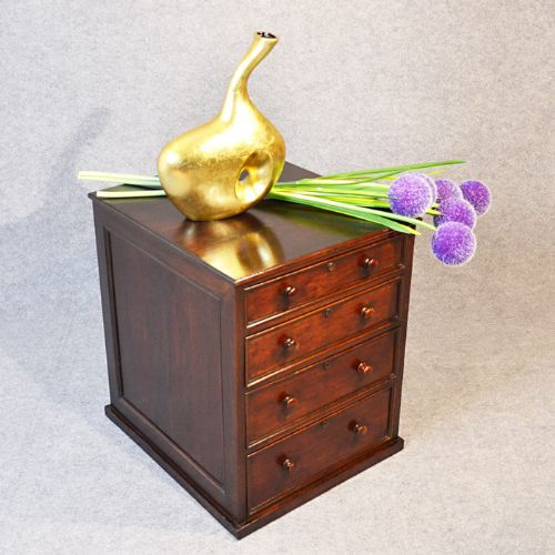 Antique Small Chest of Four Drawers Rosewood English Victorian C1850