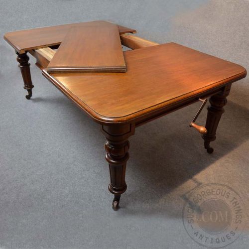 fig 3. Antique Oak Dining Kitchen Table Large Seats 4 - 8 Extending Maple & Co c1890